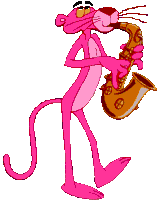 Pink Panther macht Musik zur Geburtstags-Party